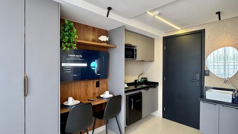 Flat para Casal c/ Varanda Vista Mar Alta Marine