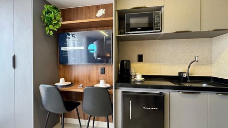 Flat para Casal c/ Varanda Vista Mar Alta Marine