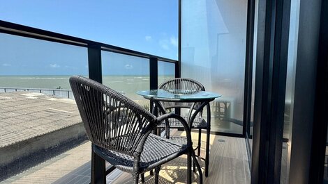 Flat para Casal c/ Varanda Vista Mar Alta Marine