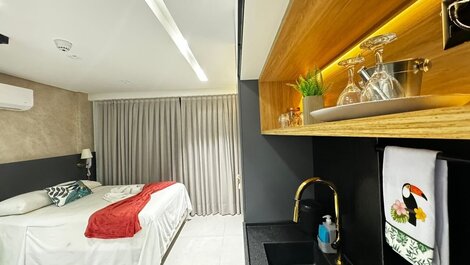 Flat Moderno Proximo a Praia no Get By Side