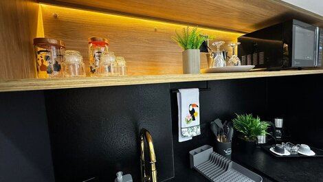 Flat Moderno Proximo a Praia no Get By Side