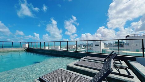 Flat Moderno Proximo a Praia no Get By Side