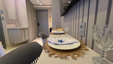 Apartment for 3 people with balcony in Jardim Oceania