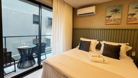 Apartment for 3 people with balcony in Jardim Oceania