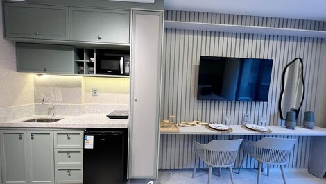 Apartment for 3 people with balcony in Jardim Oceania