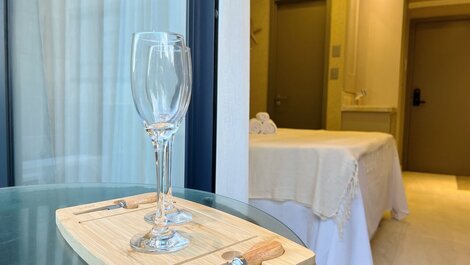 Apartment for 3 people with balcony in Jardim Oceania