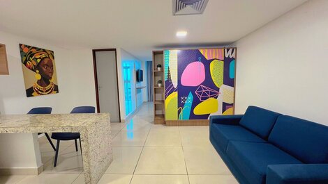 Flat c/Vista para o Mar- Miramar Hospedagens