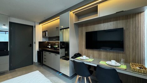 Flat Charmoso com Jacuzzi no Get by side