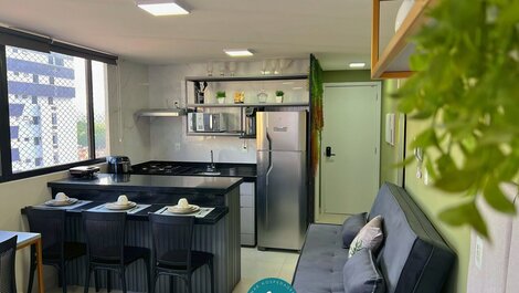 Flat p/ 4 pessoas em Manaíra -Miramar Hospedagens