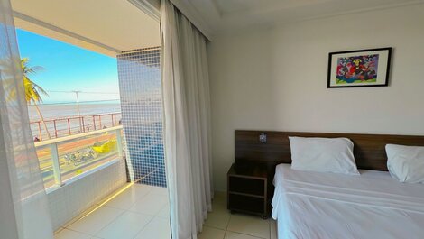 Apartment with Balcony Facing the Sea in Cabo Branco-Miramar