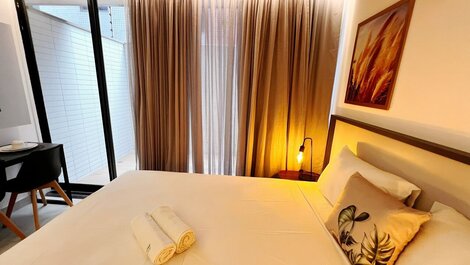 Flat c/Terraço p/ 2 pessoas Alta Marine-Miramar