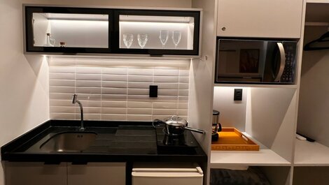 Flat c/Terraço p/ 2 pessoas Alta Marine-Miramar