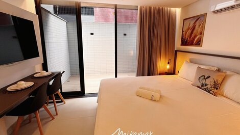 Flat c/Terraço p/ 2 pessoas Alta Marine-Miramar