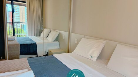 Apto c/ 2 Suítes com Varanda e Wifi-Miramar