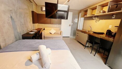 Flat p/ 4 Próximo a Praia no Ozean-Miramar