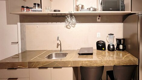 Flat p/ 4 Próximo a Praia no Ozean-Miramar