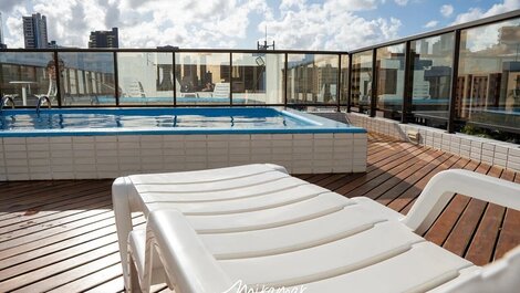 Sensacional flat vista mar no Mardisa