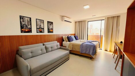 Flat c/ Varanda e Vista Piscina-Bessa