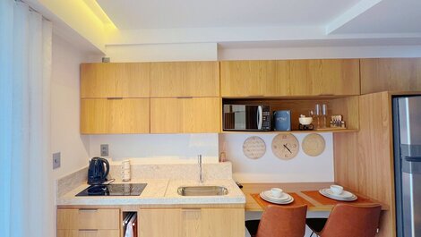 Apartamento nuevo con balcón en Jardim Oceania.