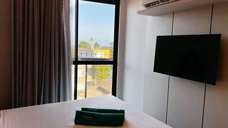 Apartamento c/ Varanda -Vista p/o Mar