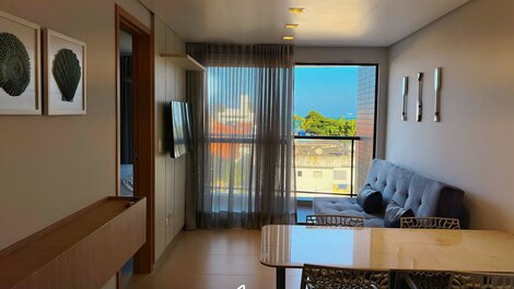 Apartamento c/ Varanda -Vista p/o Mar