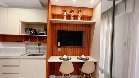 Flat p/ 3 pessoas c/ Varanda -Miramar Hospedagens