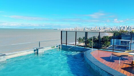 Flat c/Terraço Alta Marine-Miramar Hospedagens