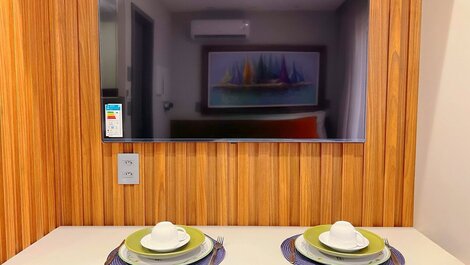 Flat p/ 3 pessoas c/ Varanda -Miramar Hospedagens