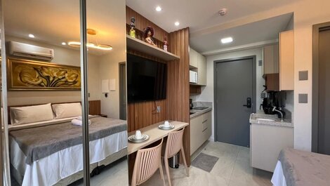 Flat moderno p/ 2 pessoas no Jardim Oceania