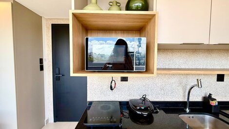 Flat com varanda no Jardim Oceania