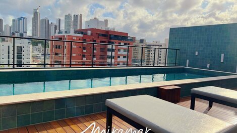 Apart.c/Varanda Vista Mar Lateral-Cabo Branco