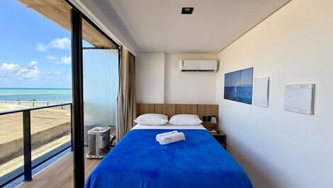 Flat com varanda no Alta Marine