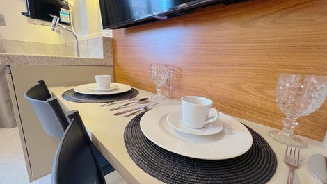 Flat p/ 3 Pessoas c/ Varanda-Miramar Hospedagens