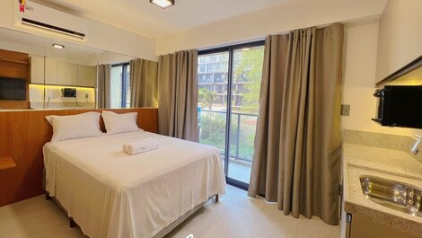 Flat p/ 3 Pessoas c/ Varanda-Miramar Hospedagens