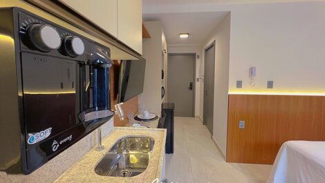 Flat p/ 3 Pessoas c/ Varanda-Miramar Hospedagens