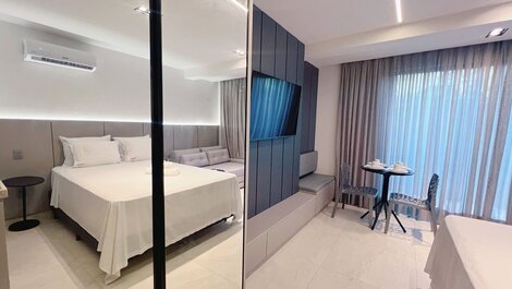 Flat p/ 4 pessoas c/ Terraço-Miramar Hospedagens