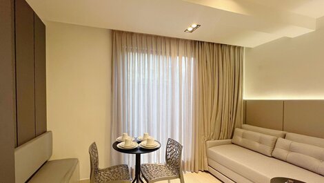 Flat p/ 4 pessoas c/ Terraço-Miramar Hospedagens