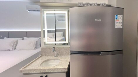 Flat p/ 4 pessoas c/ Terraço-Miramar Hospedagens