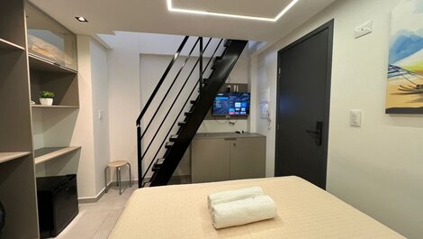 Flat No Caribessa com banheira no terraço –Miramar