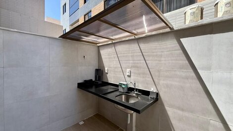 Flat c/ Banheira no Terraço - Miramar Hospedagens