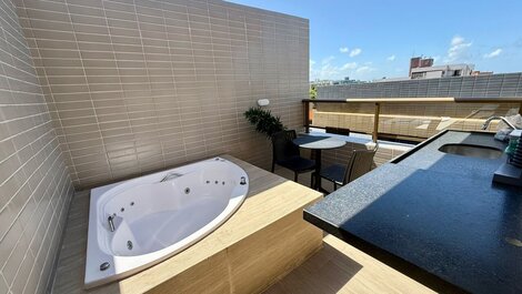 Apartamento con bañera en la azotea.