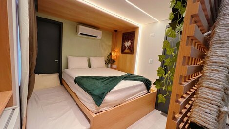 Flat c/ Banheira na Varanda -Miramar Hospedagens