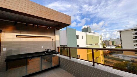 Flat c/ Banheira na Varanda -Miramar Hospedagens