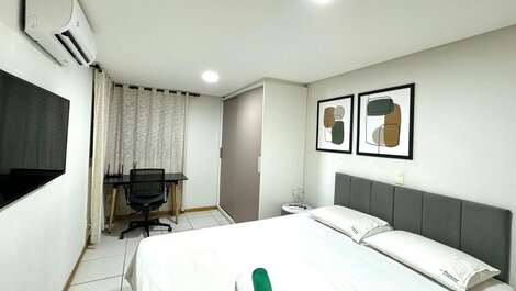 Flat com varanda no Cabo Branco