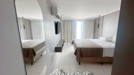 Incrível Flat com varanda Vista-Mar em Cabo Branco