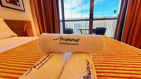 Flat Vista Mar c/Varanda p/2 pessoas no Box 150