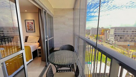 Flat Vista Mar c/Varanda p/2 pessoas no Box 150