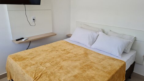 Aconchegante Suíte Lateral Mar no Na Praia Bessa