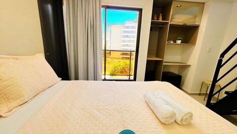 Flat No Caribessa com banheira no terraço –Miramar