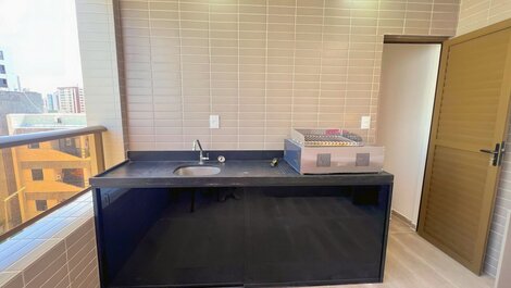 Flat No Caribessa com banheira no terraço –Miramar